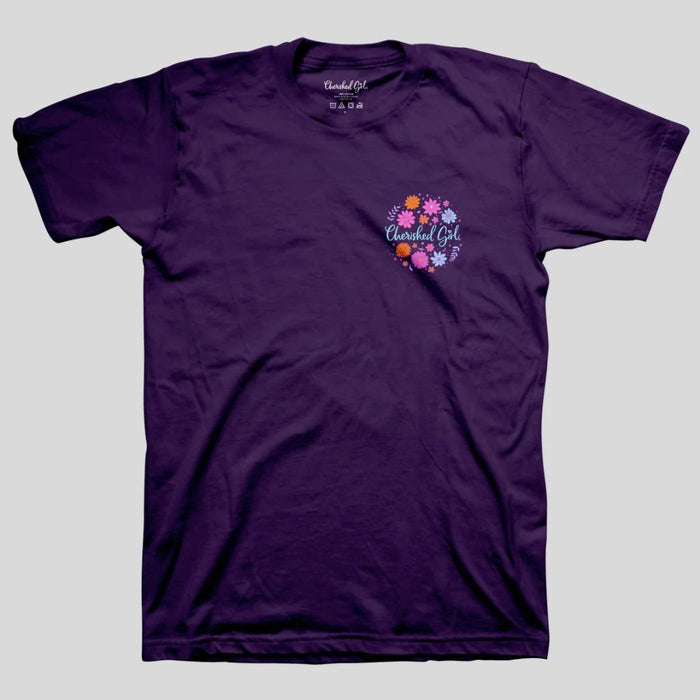 Bloom Where God Plants Cherished Girl T-Shirt Small