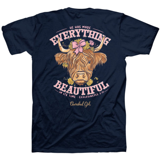 Highland Cow Cherished Girl T-Shirt 2XL
