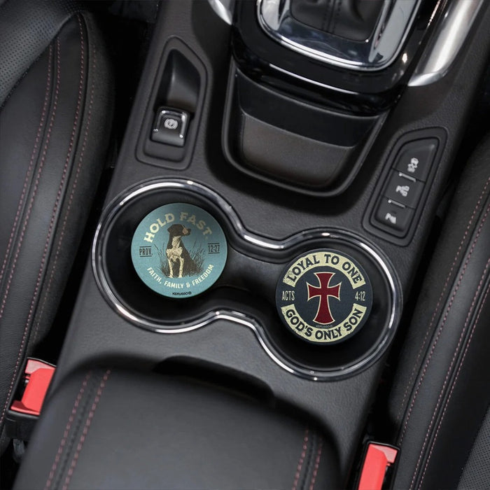 Hold Fast Hunting Dog - Car Coaster