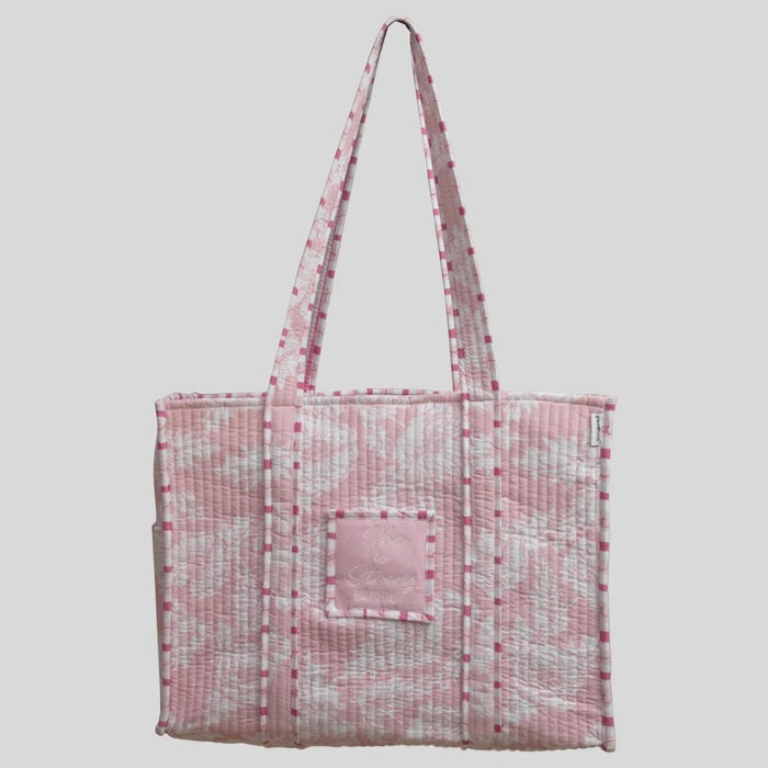 Blush Bloom Luxe Quilted Totes