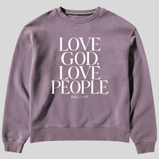 Love God Love People Boxy Crew Fleece XL