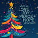 Love Joy Peace Christmas Cards (Pack Of 10)