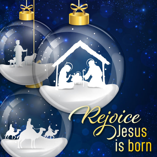 Rejoice Jesus Is Born Christmas Cards (Pack Of 10)