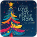 Love Joy Peace Hope Christmas Coaster