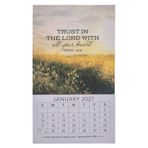 2027 Mini Magnet Calendar: Trust In The Lord