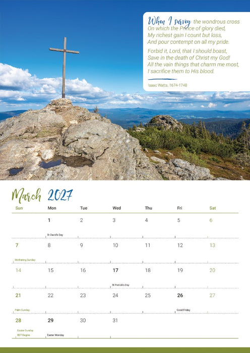 2027 Mini Wall Calendar: Favourite Hymns
