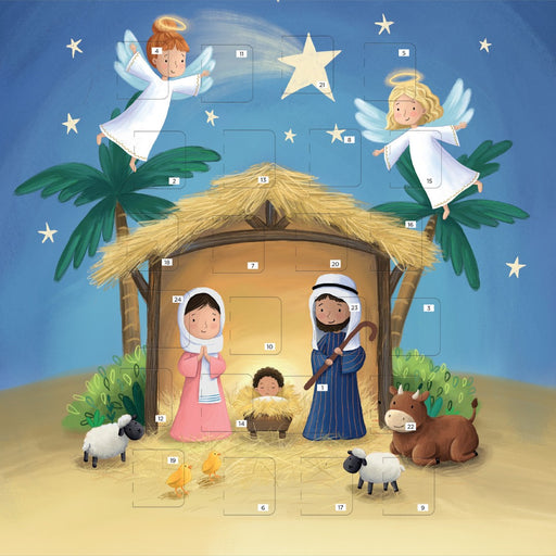 Advent Calendar Square Card: Cute Nativity