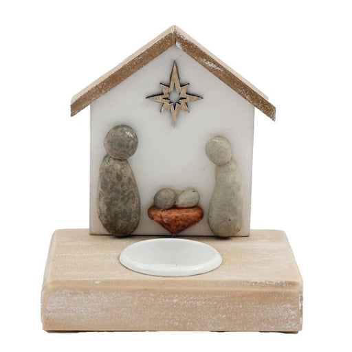 Pebble Nativity Tealight