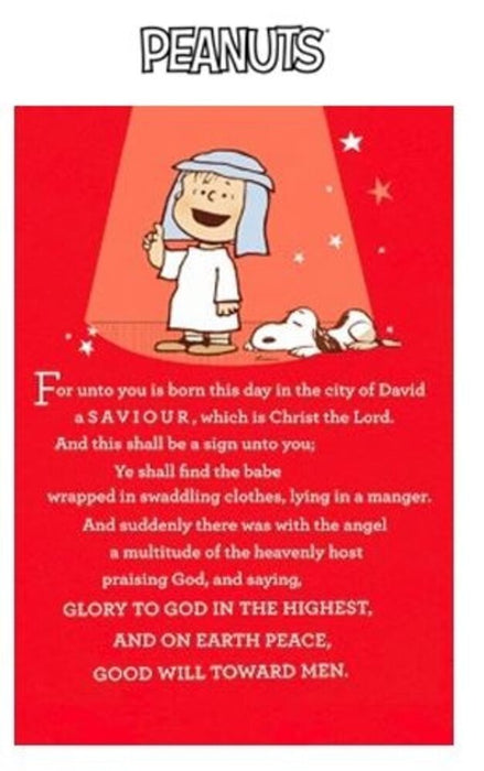 Christmas Boxed Cards: Peanuts - For Unto You (Pack Of 16)