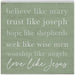 Mini Christmas Sign Square: Believe/Mary