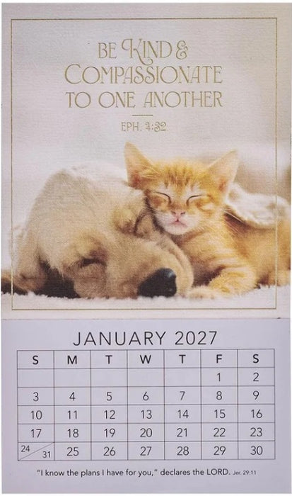 2027 Mini Magnet Calendar: Be Kind