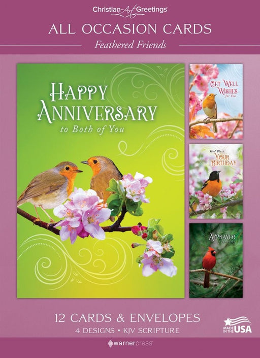 Feathered Friends Boxed Cards (Pack of 12)