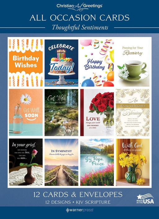 Thoughtful Sentiments All Occasion Boxed Cards (Pack of 12)