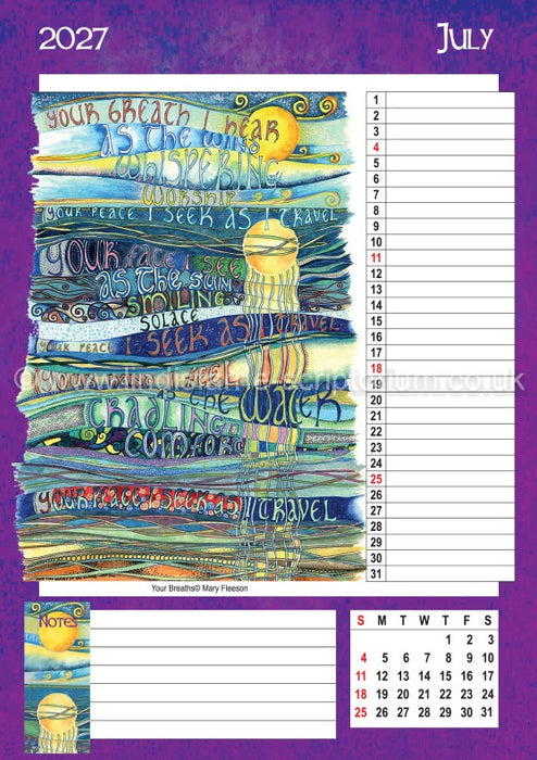 2027 Scriptorium Art Wall Calendar