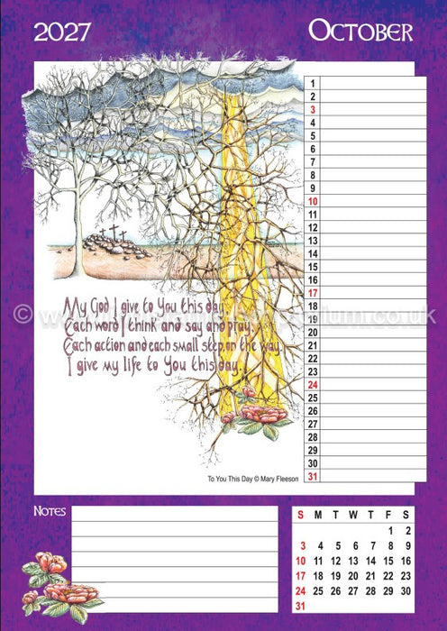 2027 Scriptorium Art Wall Calendar