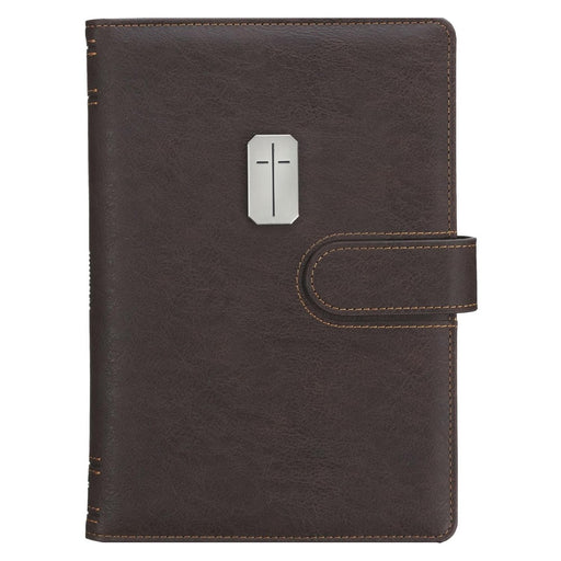 Man of God Journal with Magnetic Closure, Brown