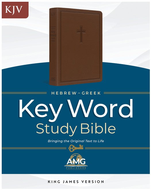 KJV Hebrew-Greek Key Word Study Bible, Brown, Indexed