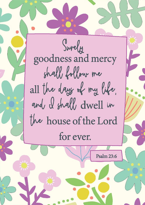 Goodness And Mercy Postcard - Pack Of 12