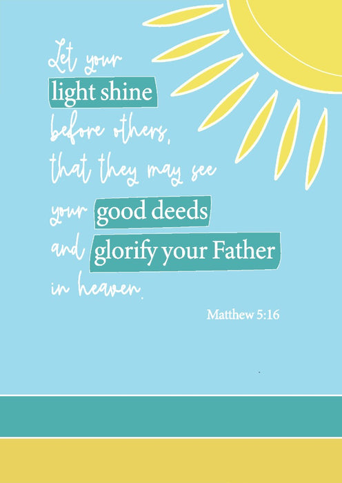 Let Your Light Shine Postcard - Pack Of 12