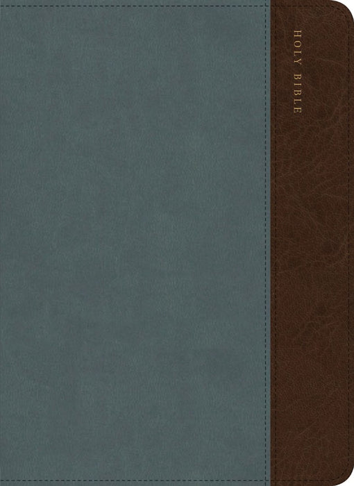 CSB Large Print Compact Reference Bible, Slate/Brown