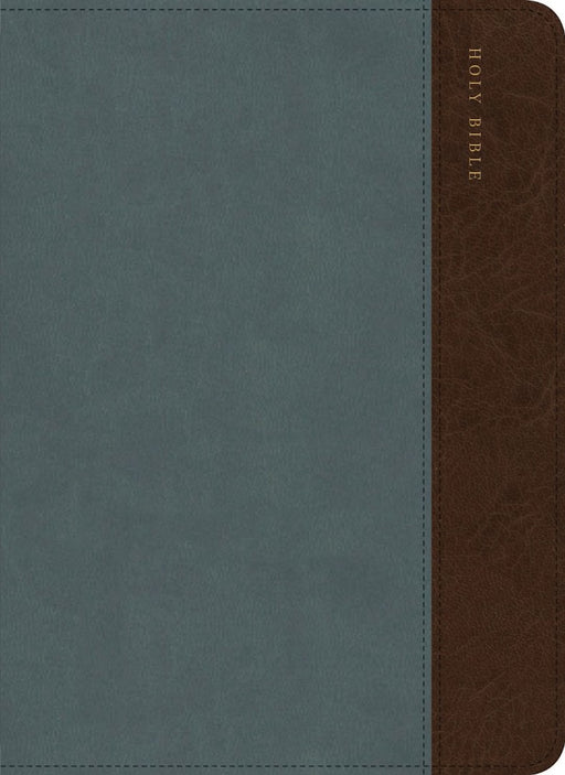 CSB Large Print Compact Reference Bible, Slate/Brown
