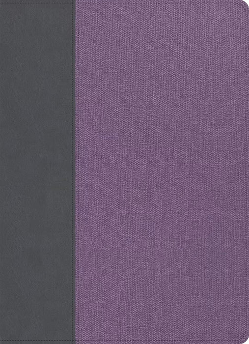 CSB Study Bible, Large Print, Gray/Lavender, Indexed