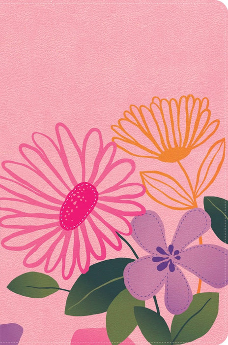 CSB Kids Bible, Pink Floral Leathertouch, Zipper Edition