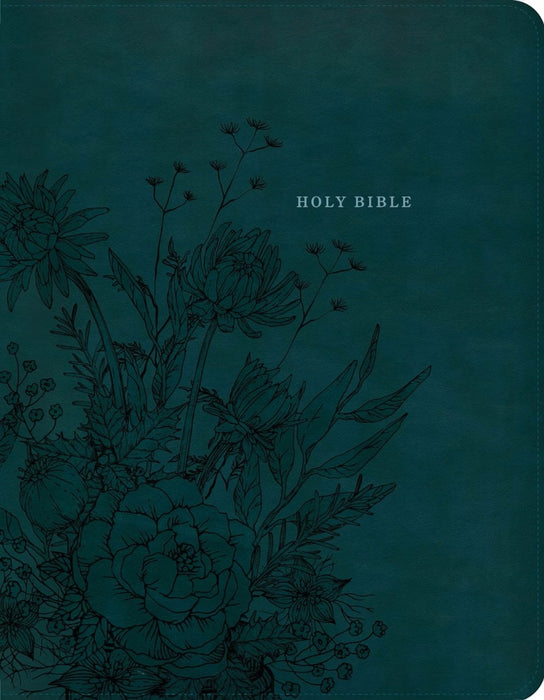 NASB Notetaking Bible, Large Print, Peacock Floral, Zipper