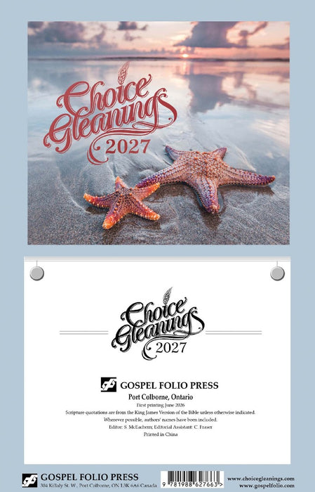 Choice Gleanings Wall Calendar 2027
