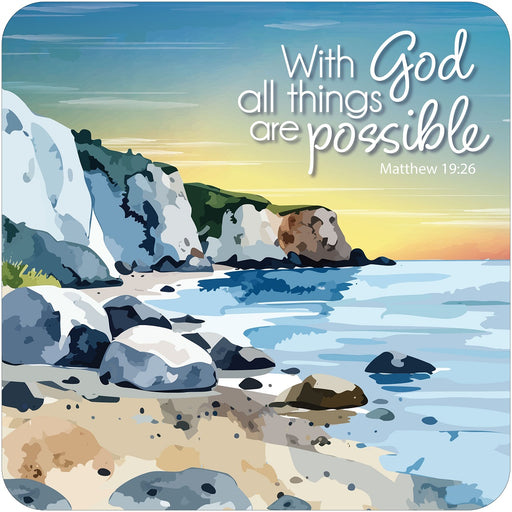 With God All Things Are Possible Coaster