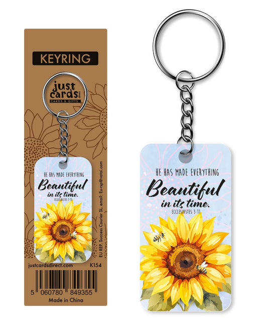 Sunflower Keyring - Ecclesiastes 3:11