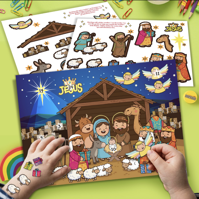 The Nativity Story Advent Sticker Sheet