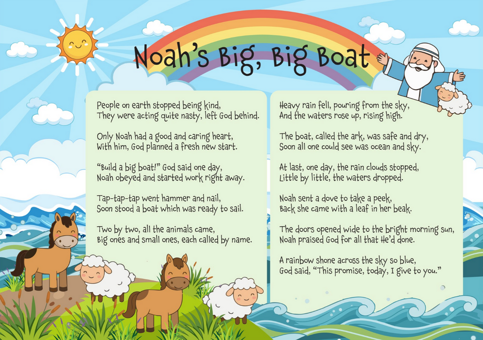 Noah’s Ark Activity Sticker Sheet
