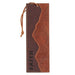 Faith Can Move Mountains Brown Faux Leather Bookmark