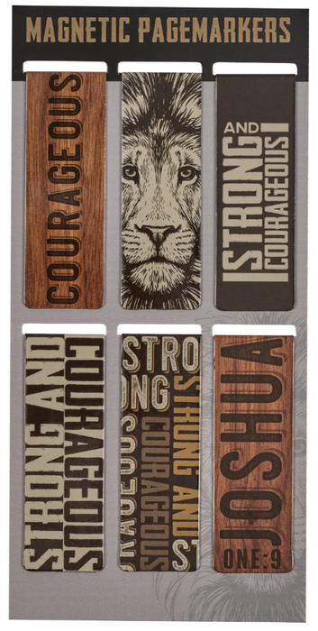 Strong And Courageous Magnetic Bookmark Set