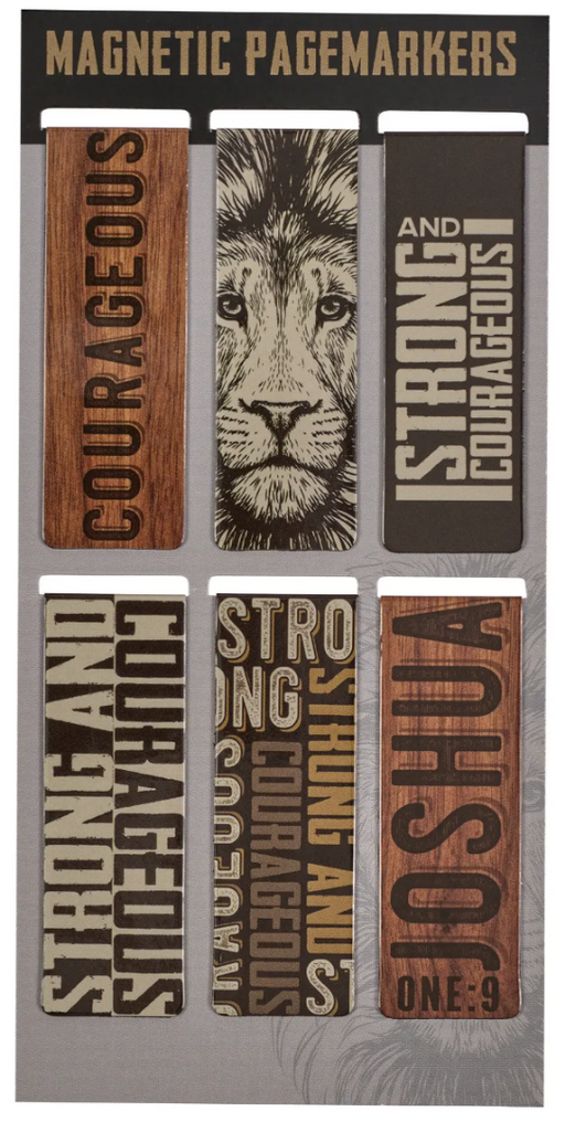 Strong And Courageous Magnetic Bookmark Set