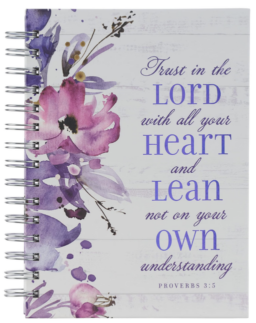 Trust In The Lord Purple Floral Garland Large Journal