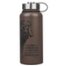 The Lord is My Strength Brown Stainless Steel Water Bottle