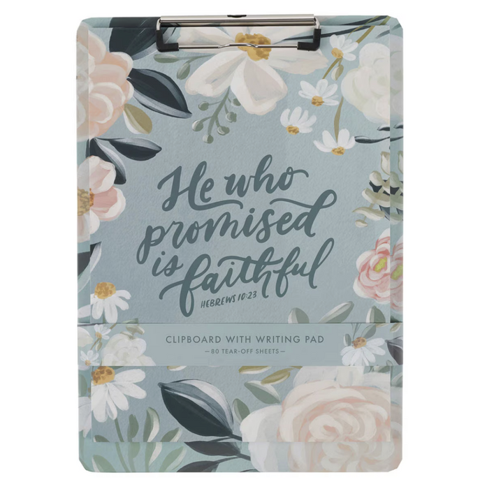 Clipboard: Blue Floral He Who Promised