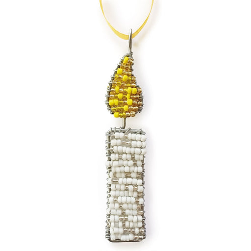 Beaded Candle Handmade Christmas Decoration