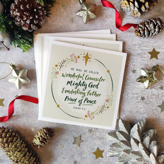 Wreath - Christmas Card (Pack of 10)