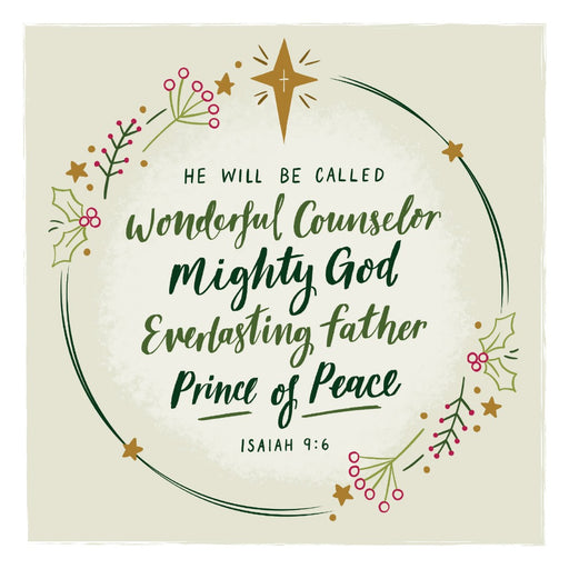 Wreath - Christmas Card (Pack of 10)