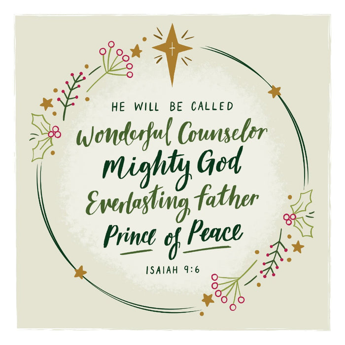 Wreath - Christmas Card (Pack of 10)