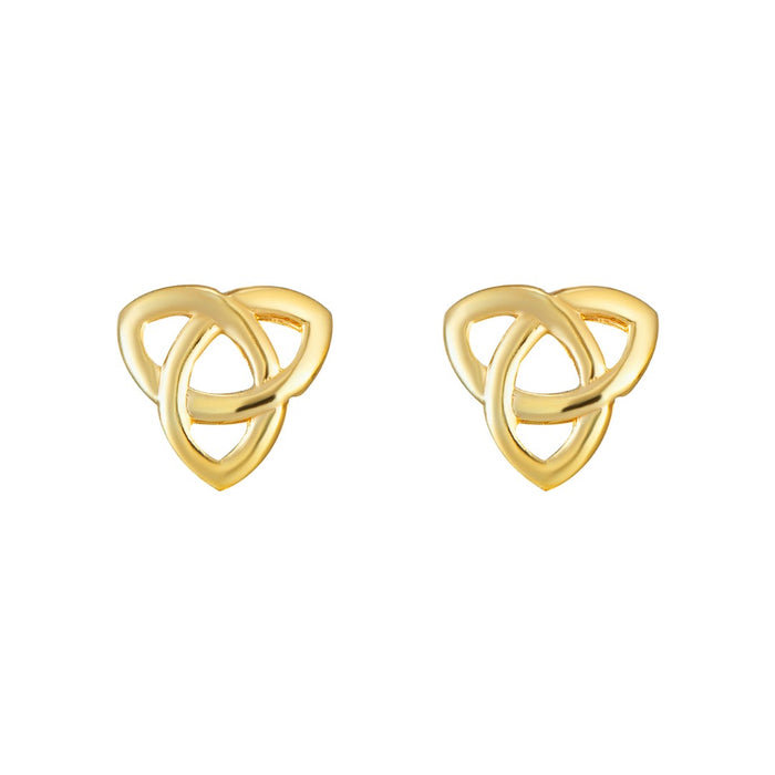 9Ct Gold Trinity Knot Stud Earrings