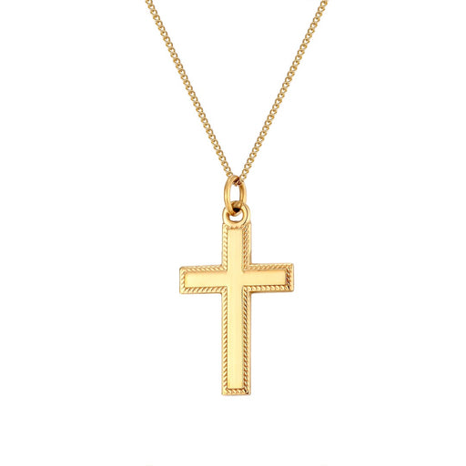 Cross Pendant With Beaded Edge