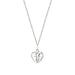 Curved Heart Pendant With Cross Centre