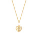 Curved Heart Pendant With Cross Centre