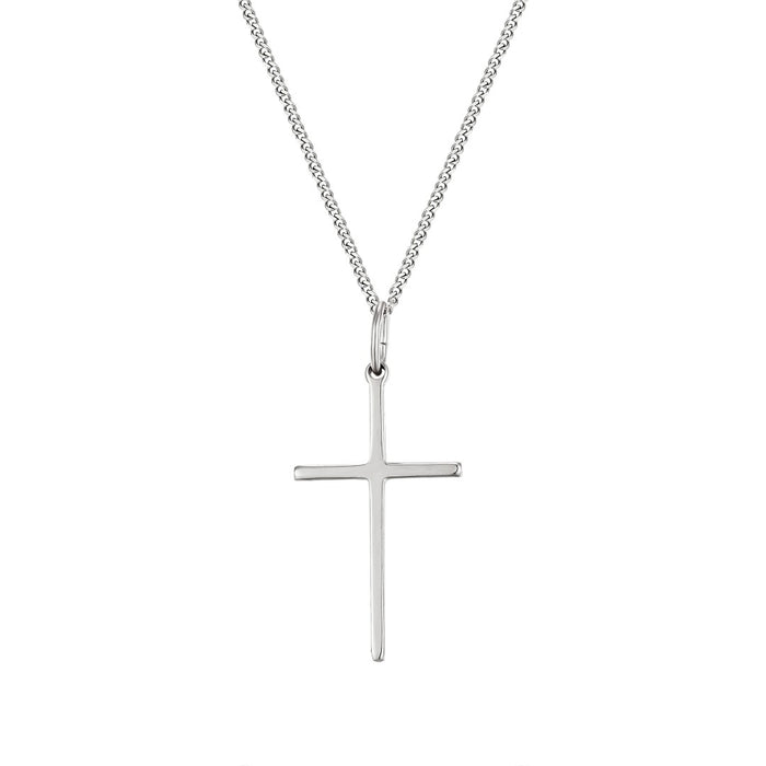 Delicate Plain Cross Pendant