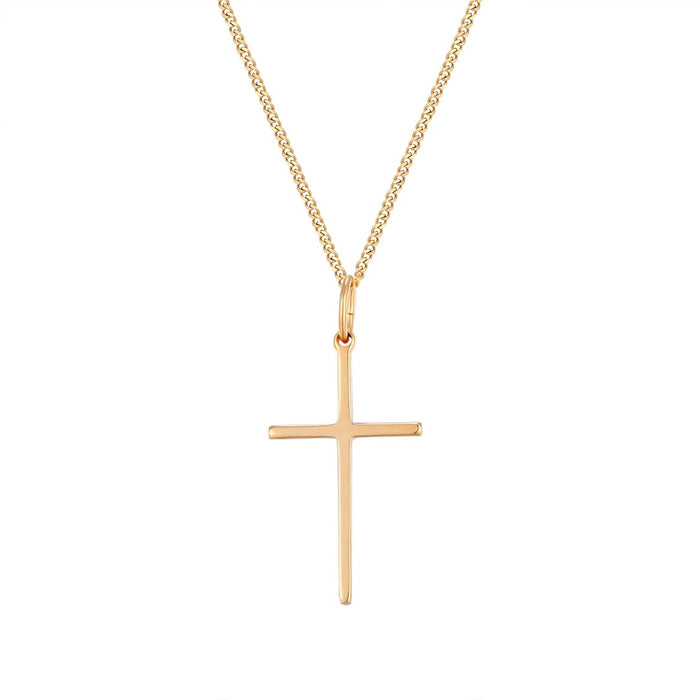 Delicate Plain Cross Pendant