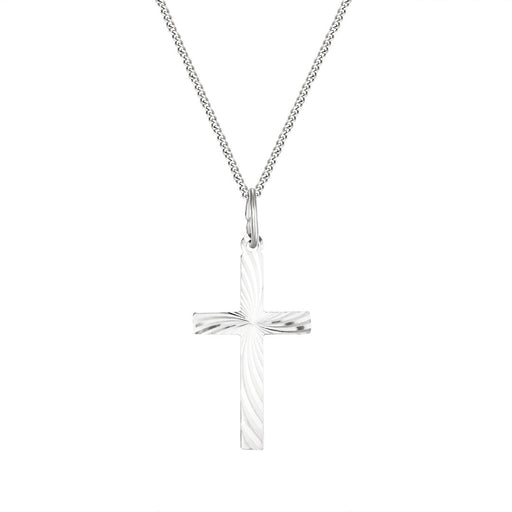 Diamond Cut Cross Pendant